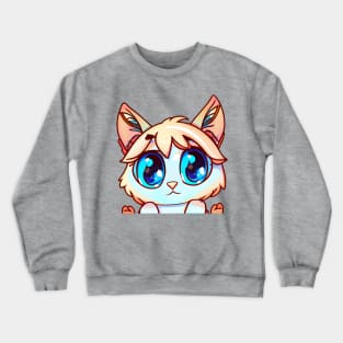 Blue eyes cat Crewneck Sweatshirt